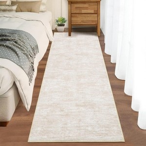 Machine Washable Modern Abstract Area Rug, Non-Slip Soft Velvet Low-Pile Carpet for Living Room, Bedroom, Dining Room, Pet-Friendly - 1 of 4