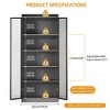 Fredees 65" Display Cabinet with Lights, 5-Tier Curio Bookcase with Adjustable Shelves & Human Sensor for Living Room,Gray - 2 of 4