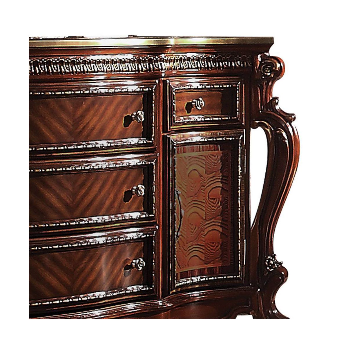 Picardy 69" Dressers Honey Oak - Acme Furniture: Vintage Style, 5 Drawers & Cabinets - thumbnail 4
