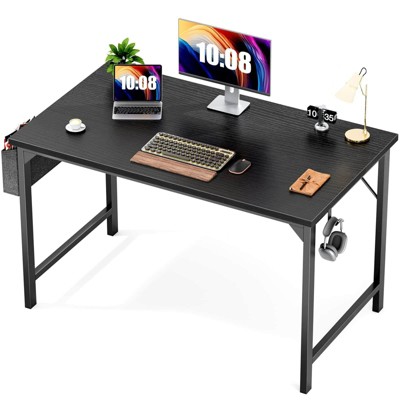 NicBex Modern Computer Home Office Desk with 1 Side Storage Bag and Headphone Hook