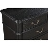 1pc Traditional Vintage Antique Drawer Pull 5-Drawer Chest Black Gray Dark Finish Bedroom Living Room Wooden Furniture - 3 of 4