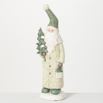 Sullivans Santa Tabletop Sculpture 16.5"H Green