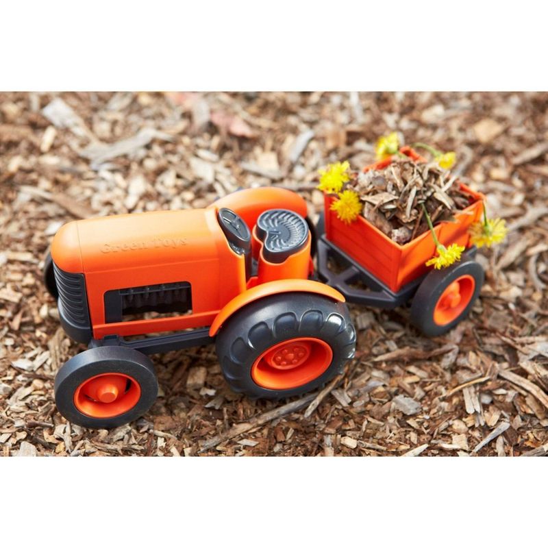 Green Toys Tractor Vehicle - Orange, 6 of 10