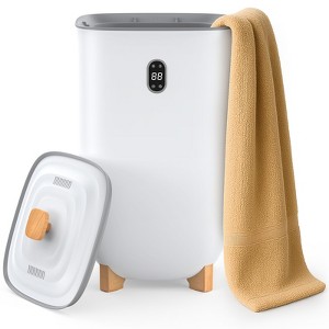 SKONYON 35L Towel Warmer with Heat and Dry Modes LED Timer Fragrance Tray for Bathroom Spa or Home Use - 1 of 4