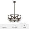 Hunter 24" Langwood Ceiling Light Onyx Bengal Finish - 4-Light Chandelier with Regency Design for Indoor Use - 2 of 4