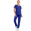 Hey Collection Women Scrubs Set 4-Way Stretch Mock Neck Top with Straight Leg Scrub Pants with Four Pockets - 4 of 4