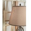 Signature Design by Ashley Ornawell Spiral USB-C Table Lamps with Fabric Shade, Bronze (Set of 2) - 3 of 4