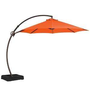 Hyleory 10/11/12 ft. Outdoor Cantilever Umbrella with Cover and Sand Bag, Patio Umbrella Easy Crank, UV Protection for Pool, Deck, Backyard - 1 of 4