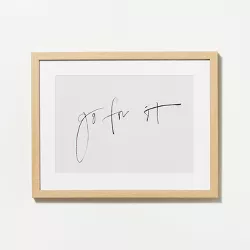 14" x 11" Go For It Framed Wall Art Cream - Threshold™ designed with Studio McGee