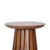 Kate and Laurel Klarc Round Drink Table, 12x12x22, Walnut Brown - 3 of 4
