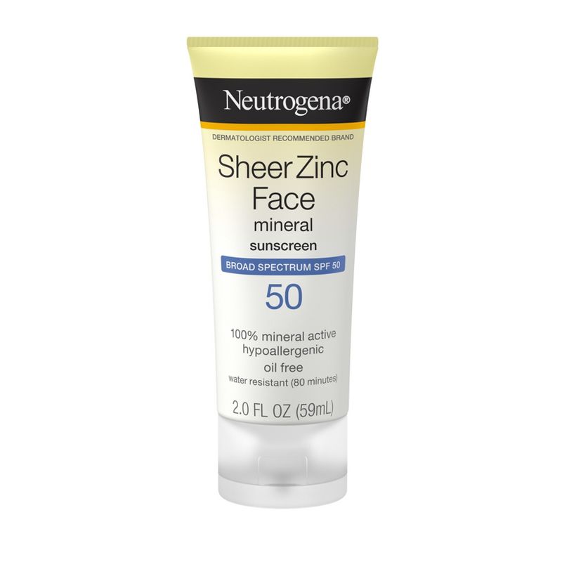 Neutrogena Sheer Zinc Sunscreen Face Lotion - SPF 50 - 2 fl oz, 4 of 12