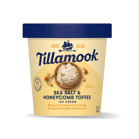 Tillamook Sea Salt Honeycomb Toffee Frozen Ice Cream - 16 Fl Oz : Target