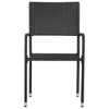 vidaXL Patio Dining Chairs 6 pcs Stackable Black Poly Rattan - 3 of 4