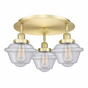 Oxford - 3 Light Flush Mount In Art Deco Style-8 Inches Tall and 18.25 Inches Wide - 1 of 1
