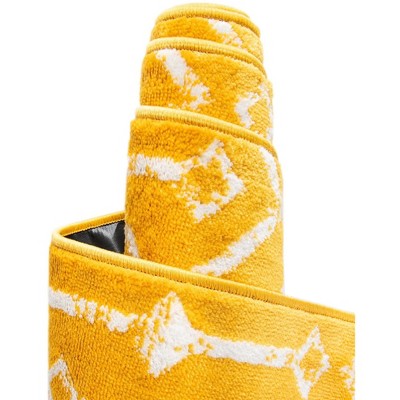 Yellow Geometric Trellis 8' x 10' Synthetic Area Rug