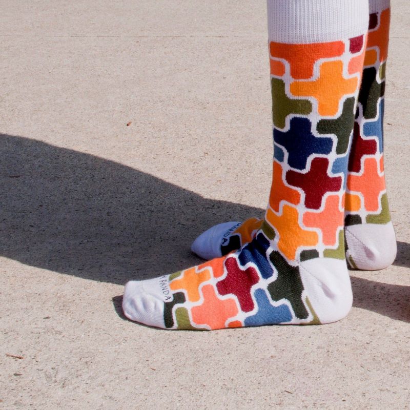Colorful Puzzle Socks (Tween Sizes, Small) from the Sock Panda, 4 of 5