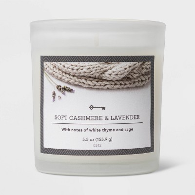 5.5oz Glass Jar Cashmere and Lavender Candle - Threshold™