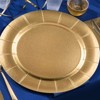 Smarty Had A Party 13" Gold Round Disposable Paper Charger Plates (120 Plates) - image 4 of 4