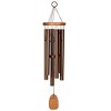Wind & Weather Large Bronze-Colored Aluminum Amazing Grace Wind Chime With Ash Wood Disk And Wind Catcher - image 3 of 3