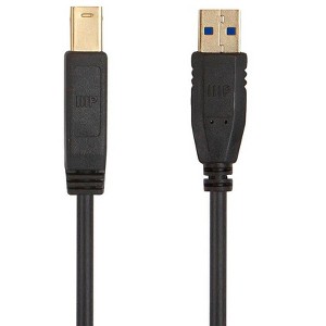 Monoprice USB 3.0 Type-A to Type-B Cable - 3 Feet - Black | Compatible With Monitor, Scanner, Hard Disk Drive, USB Hub, Printers - Select Series - 1 of 4