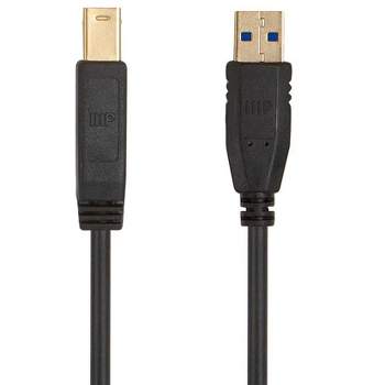 Monoprice USB 3.0 Type-A to Type-B Cable - 3 Feet - Black | Compatible With Monitor, Scanner, Hard Disk Drive, USB Hub, Printers - Select Series