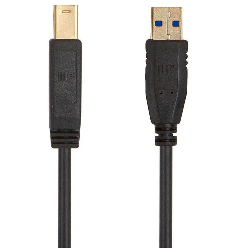 Monoprice USB 3.0 Type-A to Type-B Cable - 3 Feet - Black | Compatible With Monitor, Scanner, Hard Disk Drive, USB Hub, Printers - Select Series, 1 of 7