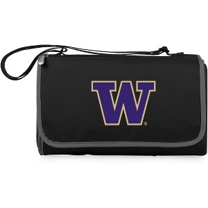 NCAA Washington Huskies Blanket Tote Outdoor Picnic Blanket - Black - 1 of 4