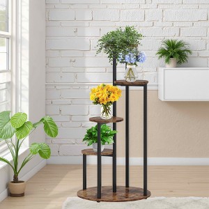 MAYEERTY 4-Tier Corner Plant Stand, Multiple Potted Plants Holder, Balcony Garden - 1 of 4