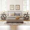 ORRD Faux Marble End Table with Gold Frame, 3-Tier Narrow Sofa Side Table & Nightstand with Storage, Modern Geometric for Living Room & Bedroom - 4 of 4