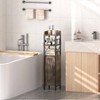 Small Bathroom Cabinet with Door and 2 Shelves, Slim Metal Toilet Paper Holder, Narrow Storage Organizer for Tiny Space - 2 of 4