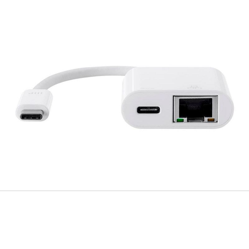 Monoprice USB-C to Gigabit Ethernet and USB-C (F) Dual Port Adapter - Select Series, 3 of 5