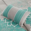 Sapphtopaz Bedding Comforter Set Cotton Floral Prints and Solid Colors Reversible Sateen Quilted Quilt Set 6 Piece - 2 of 4