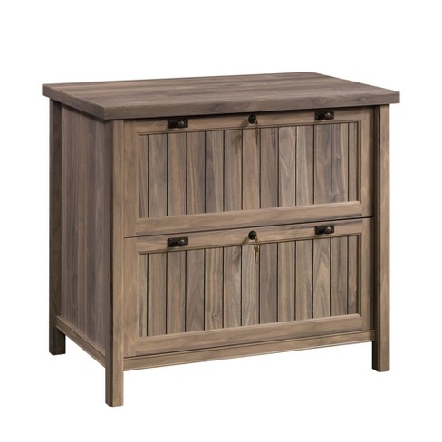 2 Drawer Iron City Lateral File Cabinet Checked Oak - Sauder : Target