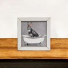Slickblue Rustic Bare Donkey Art Print with Clawfoot Tub – Distressed White Framed Design, Ready to Hang on Wall - 2 of 3
