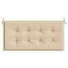 vidaXL Outdoor Garden Bench Cushion 47.2"x19.7"x1.2" - Comfortable & Durable 100% Polyester Oxford Fabric - Beige Bench Pad - 4 of 4