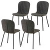 CENGHU Modern Upholstered PU Leather Chairs Set of 4, Faux Leather Dining Chairs for Kitchen, Dining Room - 2 of 4