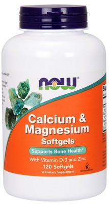 Cal-Mag + D Softgel - Easily Absorbed by Now Foods  -  120 Softgel