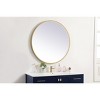 Elegant Lighting Pier 39 inch LED mirror with adjustable color temperature 3000K/4200K/6400K in brass - 4 of 4