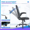 Bestier PU Leather ERGONOMIC Office & Gaming Chair - Rocking Mode, Lumbar Support, Adjustable Backrest & Height-Grey - 2 of 4