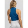 Women's TWIST MOCKNECK KNIT TOP - Blue Blush - 4 of 4