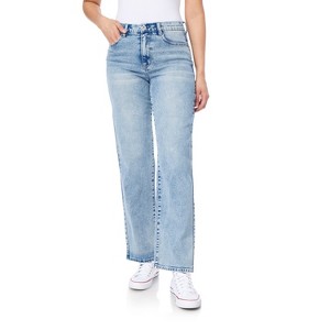 WallFlower Women's Dad Denim High-Rise Insta Vintage Juniors Jeans - 1 of 3