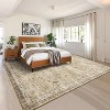 Washable Area Rug, Vintage Distressed Oriental Carpet, Soft Low Pile Non-Slip Non-Shedding Throw Rug for Living Room, Dining Room, Office - 2 of 4