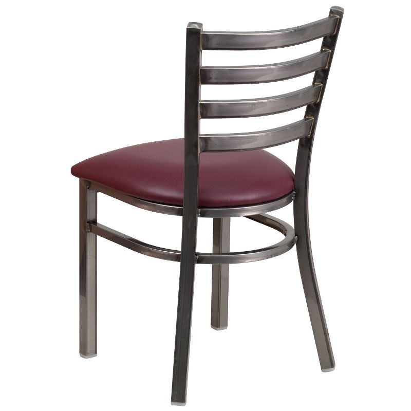 Flash Furniture Clear Coated Ladder Back Metal Restaurant Chair, 4 of 8