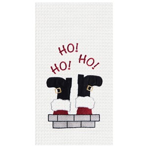 C&F Home Ho Ho Ho Waffle Weave Kitchen Towel - 1 of 2