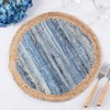 Saro Lifestyle Rustic Denim Weave Placemat (Set of 4), Blue, 15"x15" - image 3 of 3