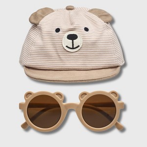 Wander & Dream Infant Bear Hat & Sunglasses Set for Boys & Girls (Infants) - 1 of 4