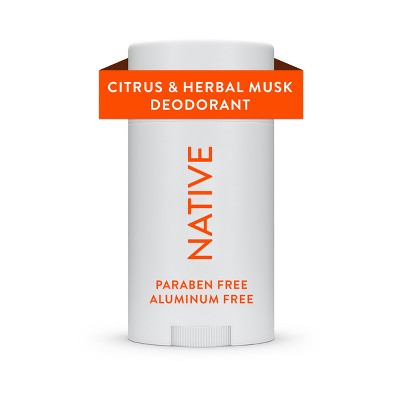 Native Deodorant for Men & Women - Citrus & Herbal Musk - Aluminum Free - 2.65oz
