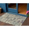 HomeRoots 3' X 5' Sage Gray And Plum Abstract Washable Indoor Outdoor Area Rug - 2 of 4