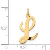 Black Bow Jewelry 14k Yellow Gold Madison Collection LG Classic Script Initial L Pendant - 4 of 4
