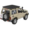 2014 Toyota Land Cruiser 71 SWB (Short Wheel Base) Sandy Taupe Brown 1/64 Diecast Model Car by Paragon Models - 4 of 4